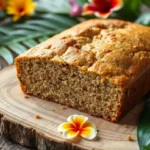 Freshly Baked Hawaiian Banana Bread with Tropical Decor