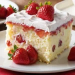 Homemade Strawberry Poke Cake with Whipped Topping