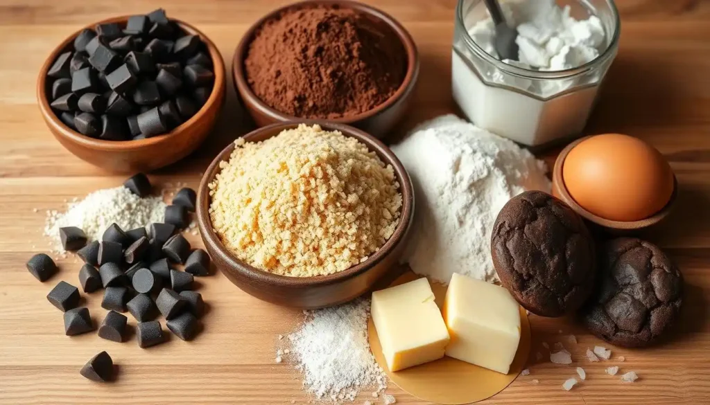 Ingredients for Decadent Buckeye Brownie Cookies