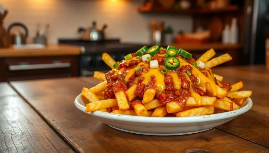 Homemade Chili Cheese Fries – Crispy Fries Topped with Spicy Chili & Melted Cheese