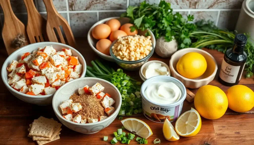 Ingredients for Old Bay Crab Cake Recipe