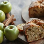 Freshly Baked Apple Cake with Cinnamon and Sliced Apples