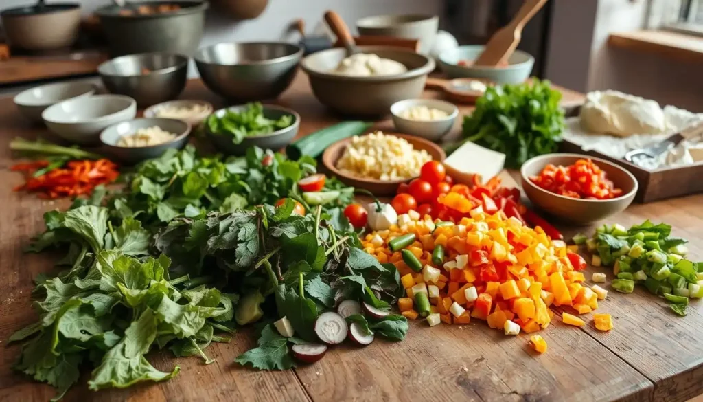 Fresh Ingredients for Garbage Bread