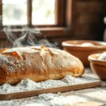 Rustic Homemade King Arthur Bread Fresh from the Oven