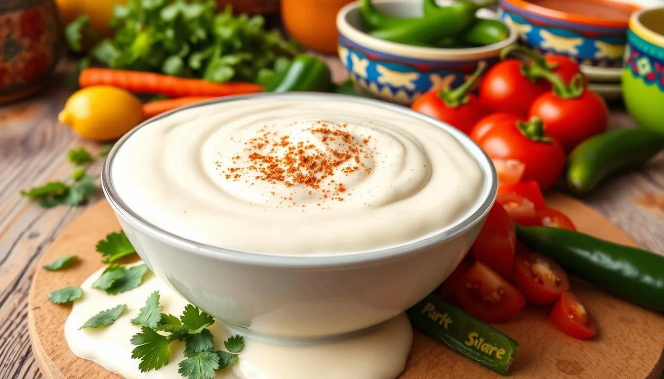 Homemade Sour Cream Enchilada Sauce in a Bowl