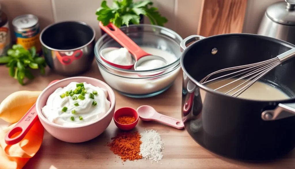 Ingredients for Sour Cream Enchilada Sauce Recipe