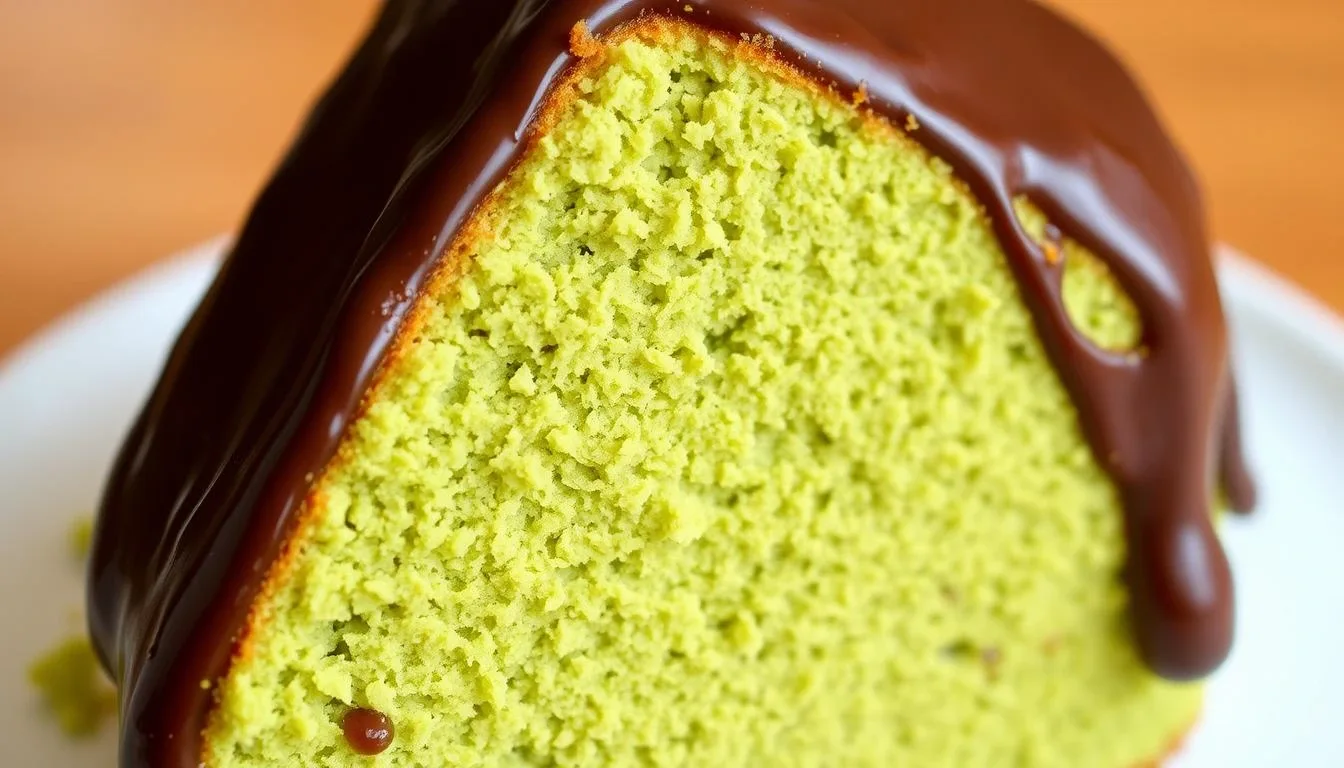 Flourless Pistachio Cake with Chocolate Ganache