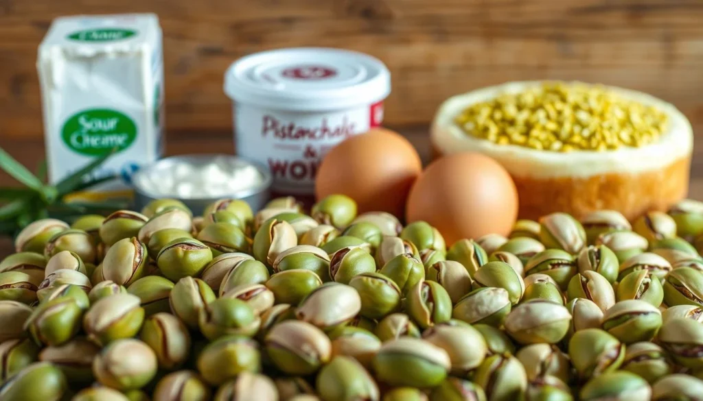 Ingredients for Pistachio Cheesecake Recipe