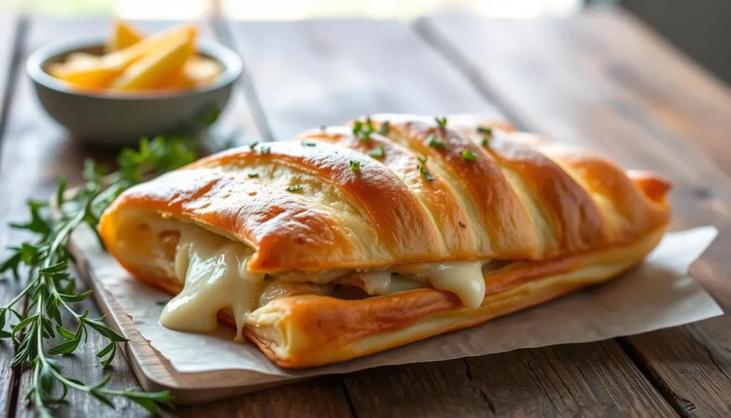 Freshly Baked Chicken and Cheese Jalousie