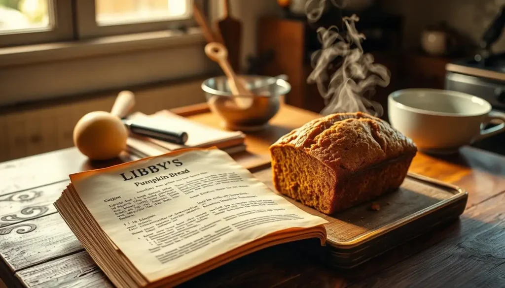 Cozy Kitchen Scene with libby’s pumpkin bread