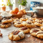 Homemade Pecan Cookies with Chocolate Drizzle